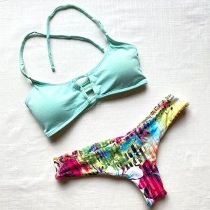 Midori Bikini  Brazilian Swimwear Reversible Brayden Bottom Medium